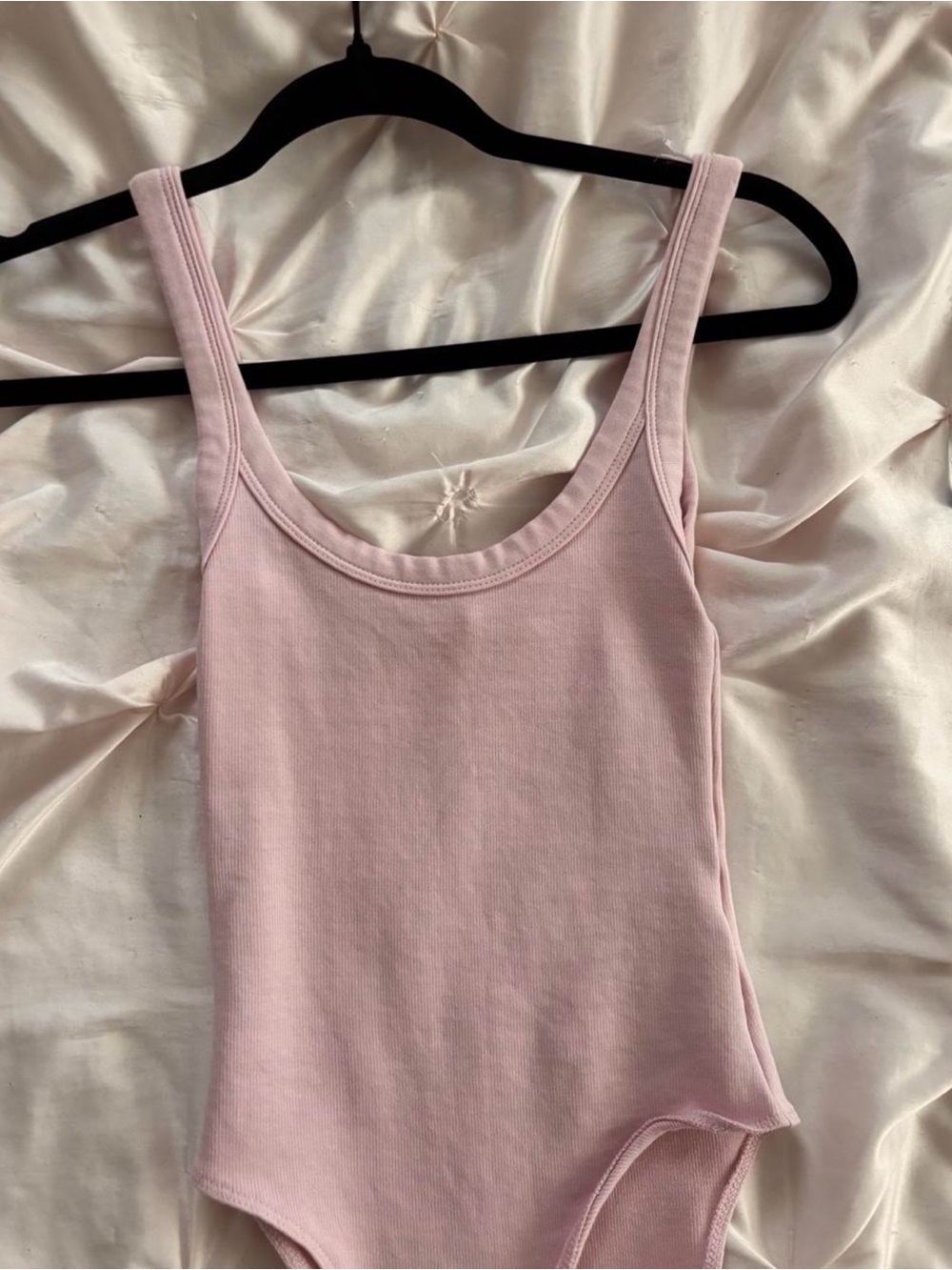 Zara Light Pink Scoop Neck Tank Bodysuit